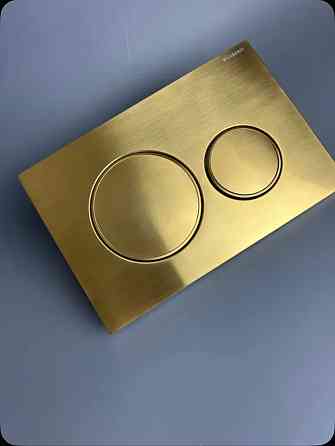 Клавиша смыва Geberit Sigma 20 золото брашированное с золото кольцами (не оставляет отпечатков) Донецк