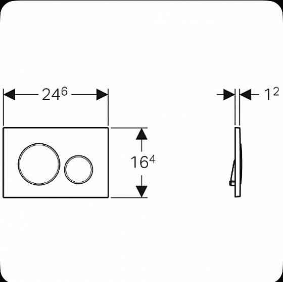 Клавиша смыва Geberit Sigma 20 золото брашированное с золото кольцами (не оставляет отпечатков) Донецк