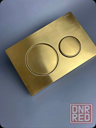 Клавиша смыва Geberit Sigma 20 золото брашированное с золото кольцами (не оставляет отпечатков) Донецк - изображение 1