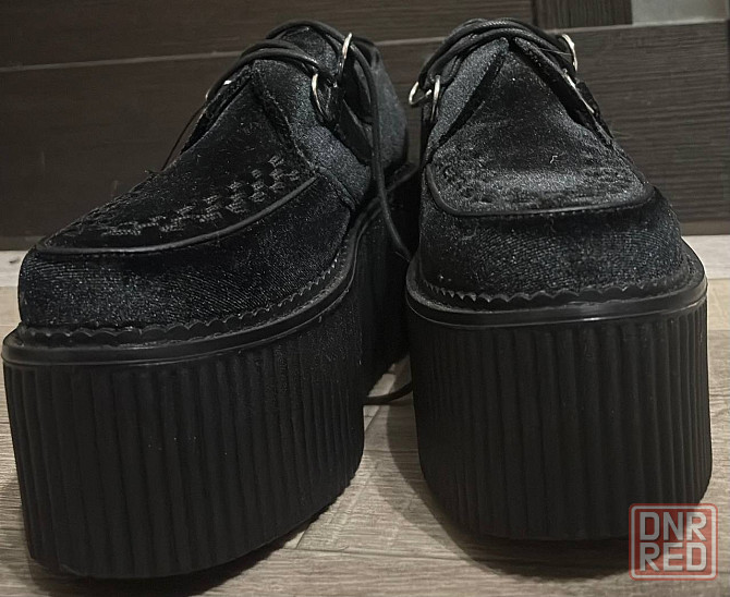 платформы StratoCreeper Black Velvet верх из черного бархата легкая подошва на платформе длинной 7,5 Донецк - изображение 4