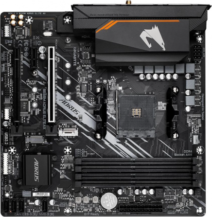 Материнская плата Gigabyte B550m Aorus Elite Ax Soc-Am4 Amd B550 4xddr4 Matx Ac`97 8ch(7.1) Gblan Ra Макеевка