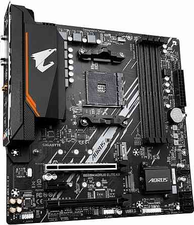 Материнская плата Gigabyte B550m Aorus Elite Ax Soc-Am4 Amd B550 4xddr4 Matx Ac`97 8ch(7.1) Gblan Ra Макеевка