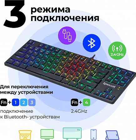 Беспроводная механическая клавиатура для компьютера Redragon Anubis Rgb (80%) (арт-1186) Макеевка