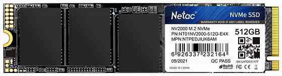 Твердотельный накопитель Ssd M.2 Nvme Netac Nv2000 512gb Pcie Nvme 3.0 X4 3d Nand Nt01nv2000-512-E4x Макеевка