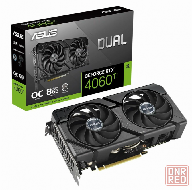 Видеокарта Asus Nvidia Geforce Rtx 4060 Ti 8gb Dual-Rtx4060ti-O8g-Evo/Rtx4060ti, Hdmi, Dp*3,8g, D6 ( Макеевка - изображение 1