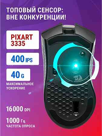 Игровая мышь беспроводная Redragon Storm Pro 8 кнопок 16000 Dpi (арт-7577) Макеевка