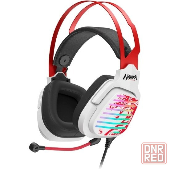 Наушники A4tech "Bloody G560", проводные, для игр, микрофон, подсветка, 2 м, белые (арт-1874) Макеевка - изображение 2