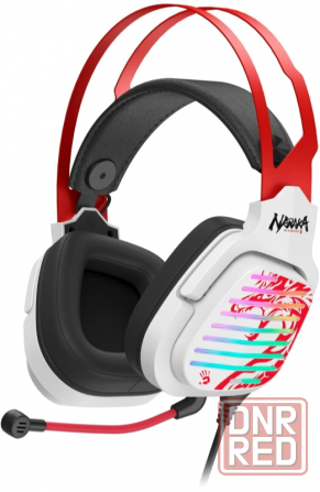 Наушники A4tech "Bloody G560", проводные, для игр, микрофон, подсветка, 2 м, белые (арт-1874) Макеевка - изображение 1