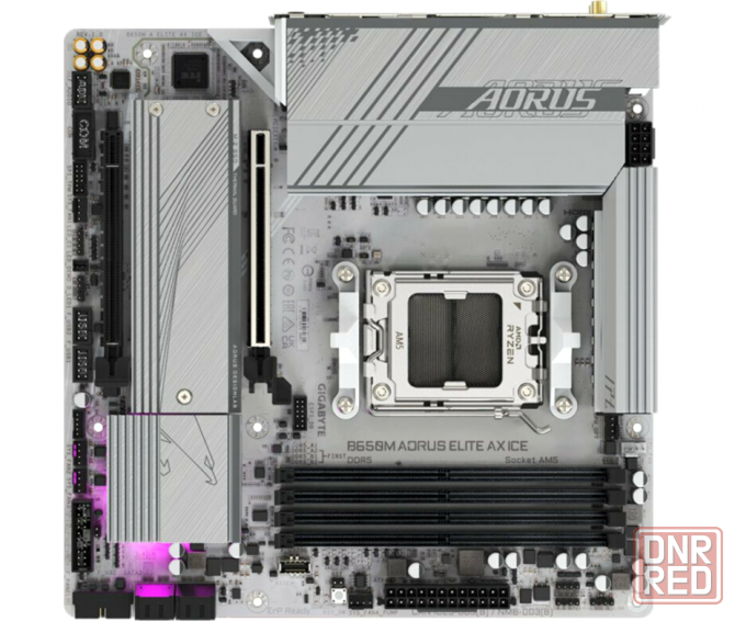 Материнская плата Gigabyte B650m A Elite Ax Ice, Socketam5, Amd B650, Matx (арт-7032) Макеевка - изображение 1
