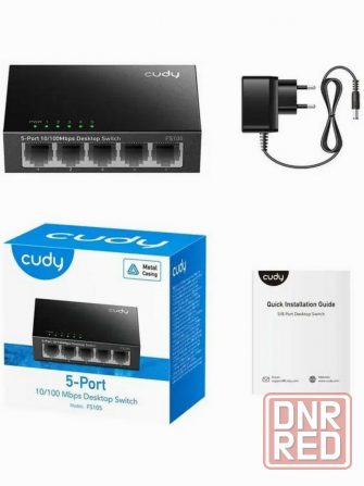 Коммутатор неуправляемый Cudy Fs105, 5 портов Rj45 10/100 мбит/с, металлический корпус (арт-5532) Макеевка - изображение 3