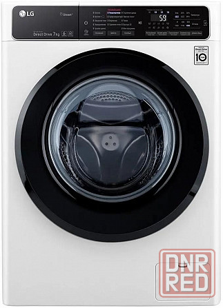 Стиральная машина LG F2H5HS6W 7кг (белая/черный) Inverter, пар, DD, LG ThinQ, AI DD, 1200 об/мин Донецк - изображение 1