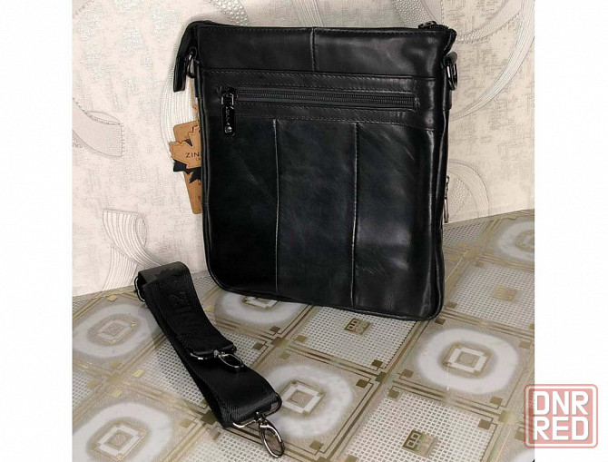 Мужская Кожаная сумка (23х26 см) Донецк - изображение 2