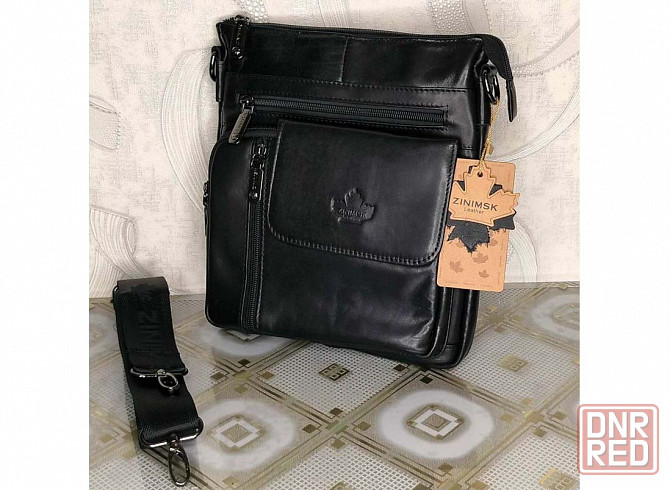 Мужская Кожаная сумка (23х26 см) Донецк - изображение 1