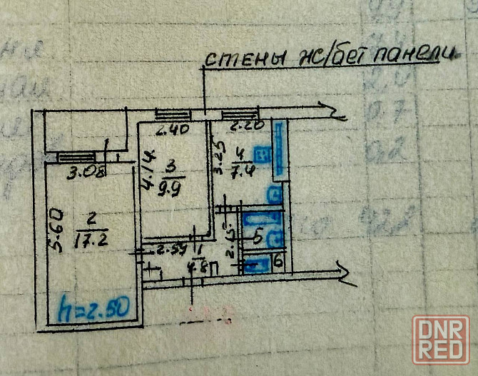 Продаётся 2 -х комнатная квартира 44,45 кв.м. Мариуполь - изображение 9