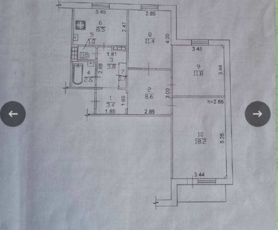 Продам 3 проспект Мира, с холлом Донецк
