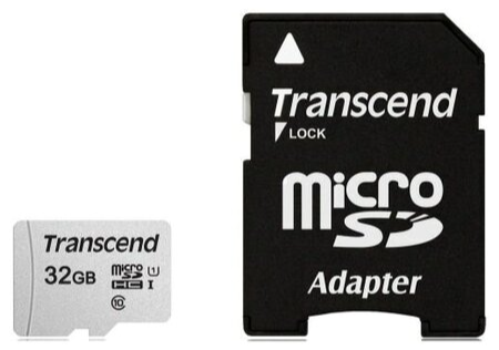 Карта памяти 32gb Transcend Ts32gusd300s-A Microsdhc Class 10 U1 300s + адаптер (арт-7499) Донецк