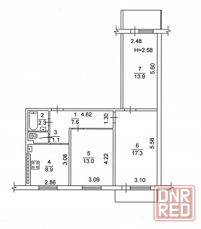 Продам 3-х ком квартиру. Цена минимальная. Срочная продажа. Донецк - изображение 3