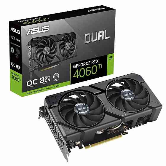 Видеокарта Asus Nvidia Geforce Rtx 4060 Ti 8gb Dual-Rtx4060ti-O8g-Evo/Rtx4060ti, Hdmi, Dp*3,8g, D6 ( Донецк