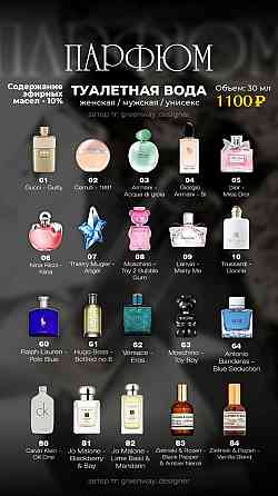 Духи Гринвей, эквивалент известных брендов Донецк
