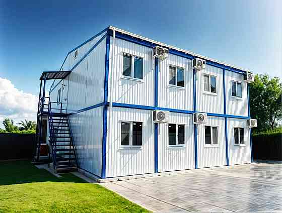 Двухэтажное модульное здание 14000х9600х7100мм Донецк