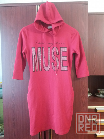 Продам платье красное трикотажное р. 44 Донецк - изображение 2