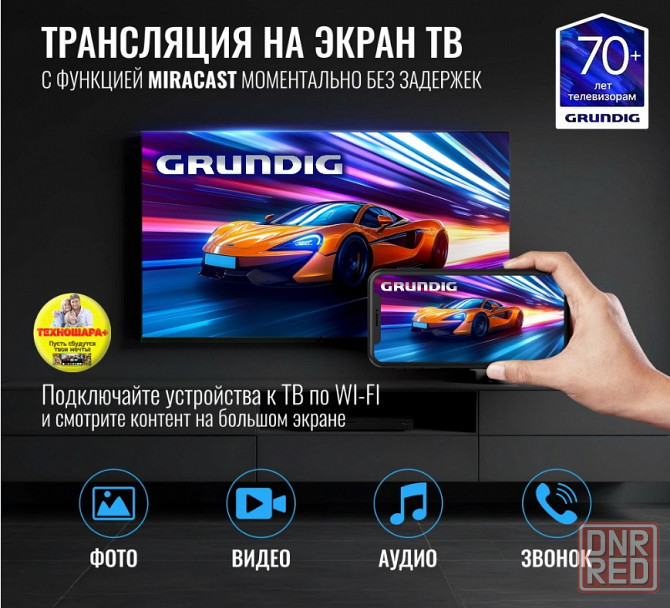 32" тв GRUNDIG 32GHH6500. Smart/Android11|Wi-Fi|Bluetooth|HDR|Голосовой Донецк - изображение 7