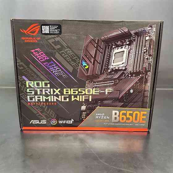 Материнская плата для настольного компьютера asus rog strix b650e-f игровая wifi 6e amd am5 ddr5 Москва