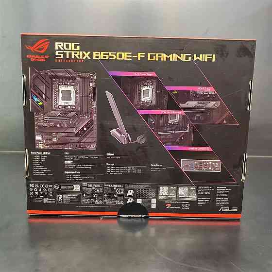 Материнская плата для настольного компьютера asus rog strix b650e-f игровая wifi 6e amd am5 ddr5 Москва