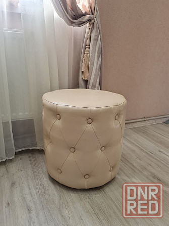 Пуф эко-кожа / Пуфик бежевый Донецк - изображение 3