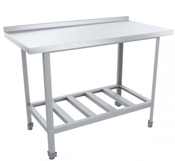 стол разделочный эконом цкс бортом СРОб-12/6эцк 870х1200х600 мм,полка-решетка Донецк