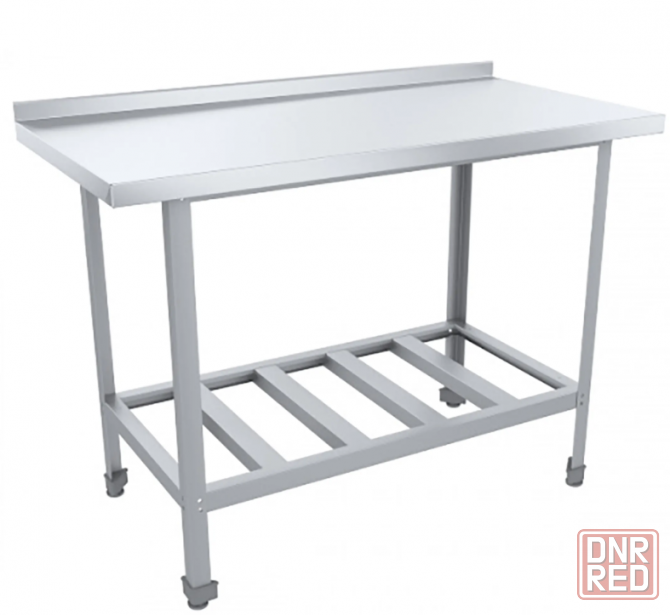 стол разделочный эконом цкс бортом СРОб-12/6эцк 870х1200х600 мм,полка-решетка Донецк - изображение 1