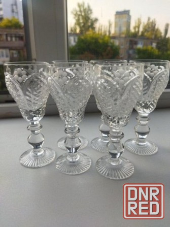 Набор хрустальных рюмочек ссср Донецк - изображение 1