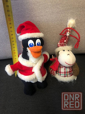 Новогодние декоративные игрушки пингвин и обезьяна Макеевка - изображение 1
