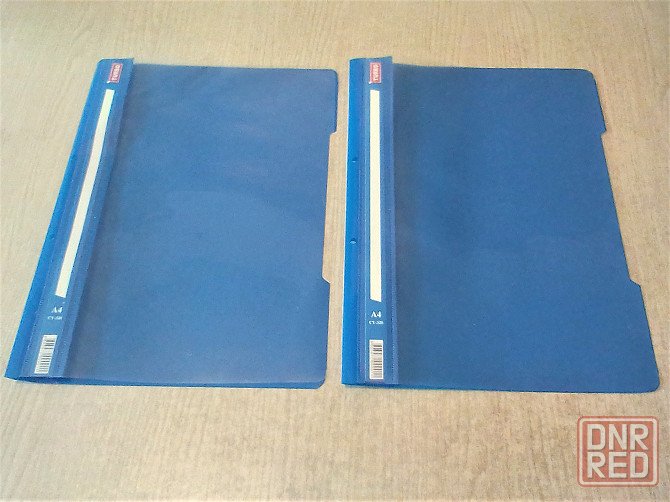 Папка скоросшиватель А4 с прозрачным верхом с перфорацией. Донецк - изображение 1