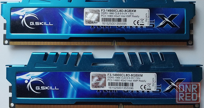 G.Skill Ripjaws 8GB(2x4GB) DDR3 PC3-14900 1866MHz (8-9-9-24) Донецк - изображение 1
