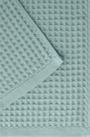 Полотенце вафельное, голубого цвета, размер 1,45см*80см, (греческая вафля) Донецк