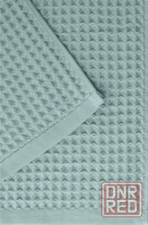 Полотенце вафельное, голубого цвета, размер 1,45см*80см, (греческая вафля) Донецк - изображение 1