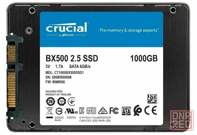 SSD SATA 1000 Гб (1TB) Crucial BX500 CT1000BX500SSD1 Донецк - изображение 3