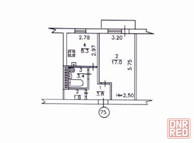 Продается 1-к. квартира, 35 м² гладковка. с гардеробной. Донецк - изображение 5