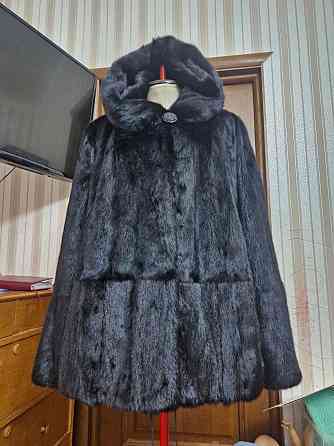 р.54-56 Норка автоледи с капюшоном черная Макеевка