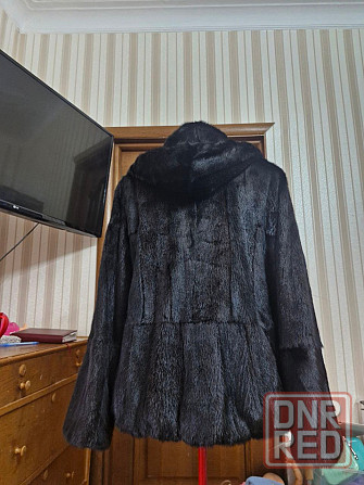р.54-56 Норка автоледи с капюшоном черная Макеевка - изображение 4