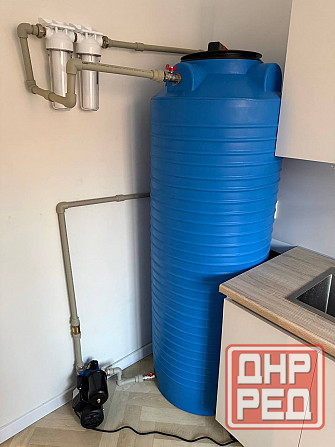Установка накопительного бака без предоплаты под ключ. Бак для воды + насос. Донецк, Макеевка. Донецк - изображение 6