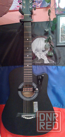 Гитара акустическая Рокстар со звукоснимателем и чехлом Донецк - изображение 1