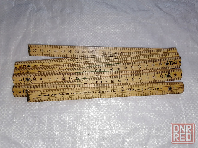 Линейка деревянная , складная 2 м. terhurne (Germany) Стаханов - изображение 2