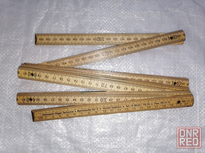 Линейка деревянная , складная 2 м. terhurne (Germany) Стаханов - изображение 3