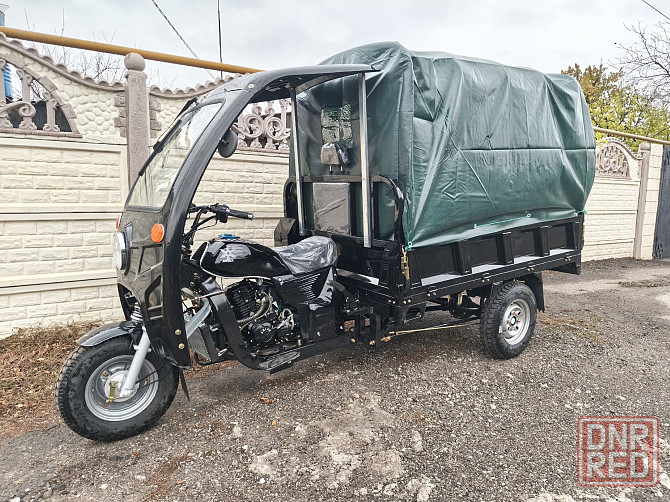 Трицикл грузовой Аякс 250 куб.см, водян.охл, кузов 2м. + кабина + тент куова+ дуги Макеевка - изображение 1