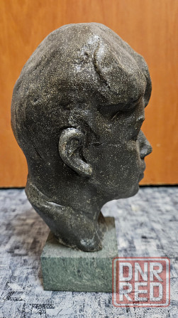 Редкий кабинетный авторский бюст Есенина, скульптор Аксенов, силумин, основание из змеевика Донецк - изображение 3