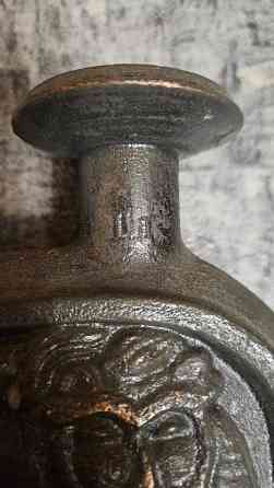 Подсвечник советских времен "Лев" обмеднёный металл, есть клеймо Донецк