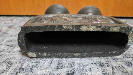 Подсвечник советских времен "Лев" обмеднёный металл, есть клеймо Донецк