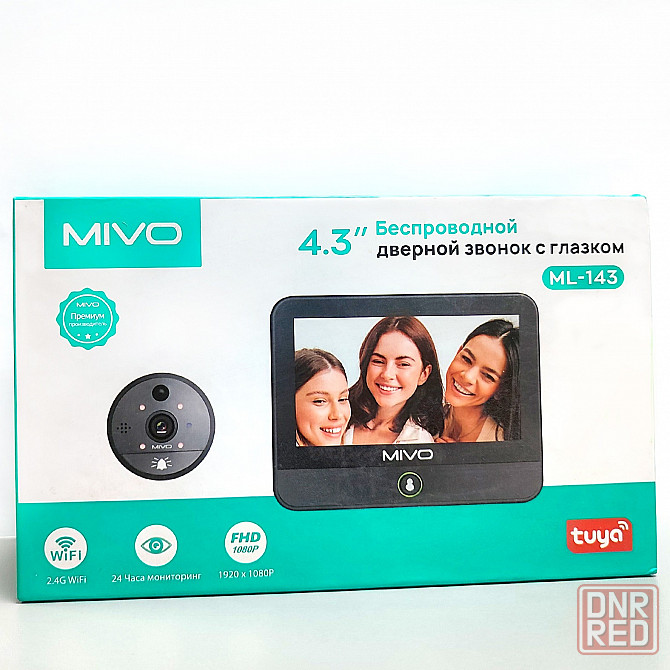 Беспроводной видеоглазок для двери с Wi-Fi Mivo ML-143 Донецк - изображение 1